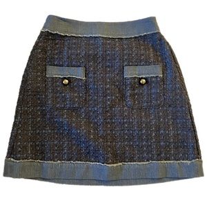 kate spade denim tweed skirt size 4 nwot